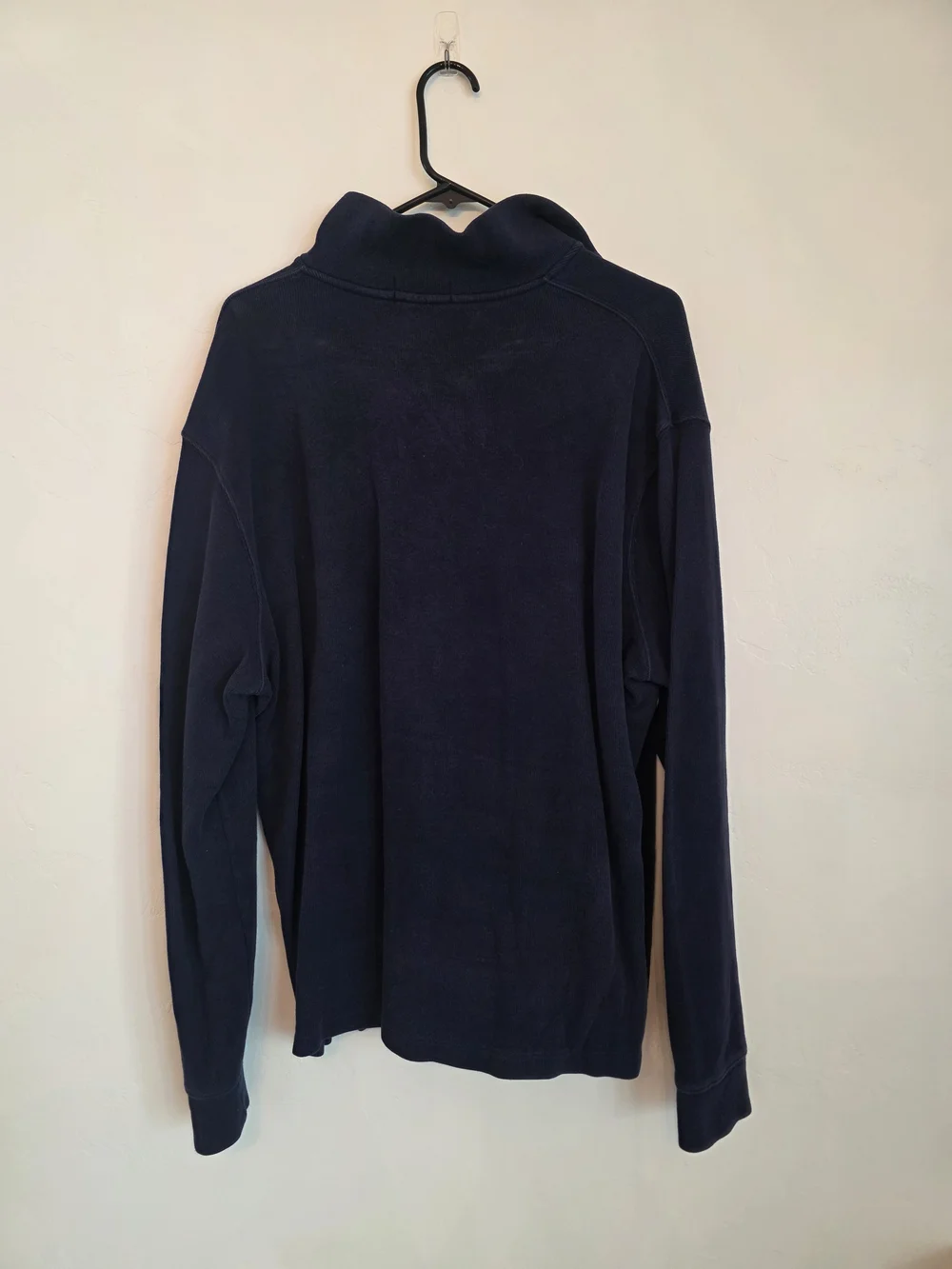 Ralph Lauren Navy Half-Zip Sweater with Red Pony